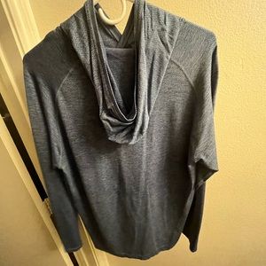 Doesn’t fit me, lululemon, medium,blue,long sleeve shirt with a hood on the back